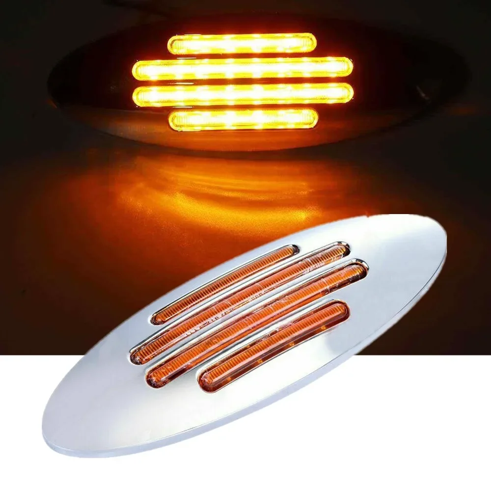 10PCS Truck Light Side Marker Lamp Trailer Tail lighting DC 12V Turn Signal Brake Light 24LED Warning Indicators Lights for Car