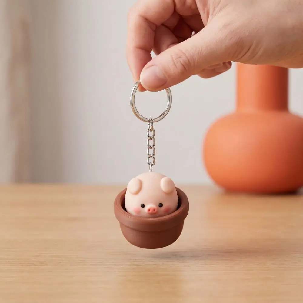 3D Printed Keycap Clicker Pendant Key Ring Button Press Keyboard Fidgets Keychain Dog Duck Panda Fidget Clicker Keychain