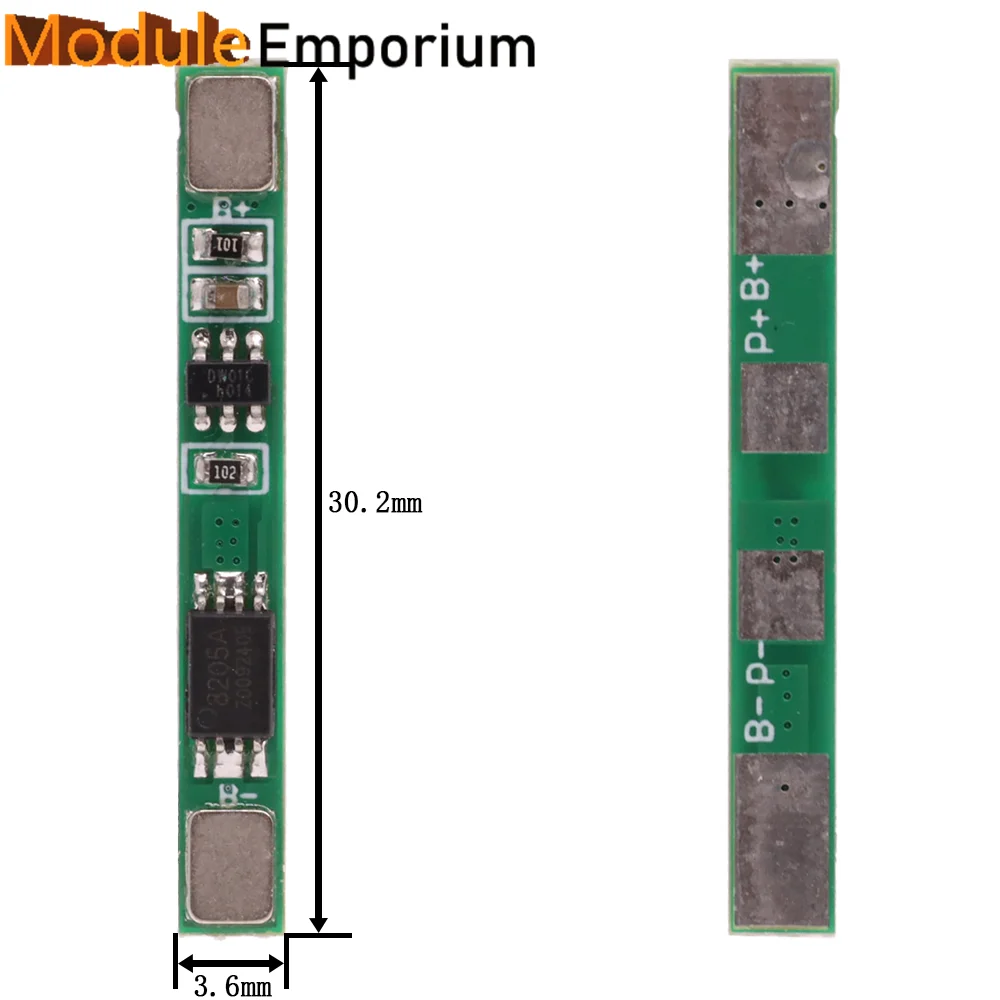 10pcs 1S 3.7V 3A li-ion BMS PCM battery protection board pcm for 18650 lithium ion li battery