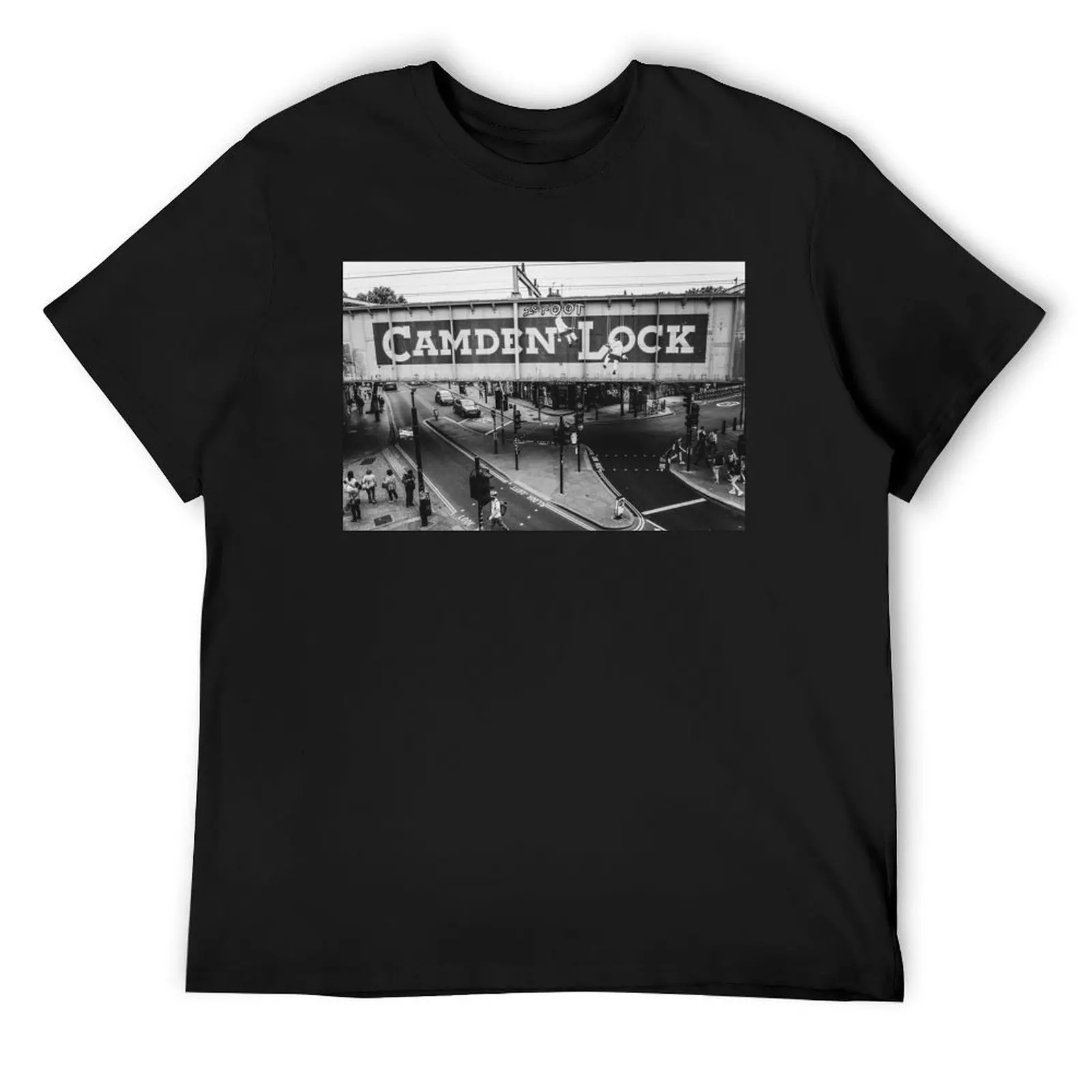 

Camden Market London - Black and White T-Shirt custom t shirt summer top mens graphic t-shirts