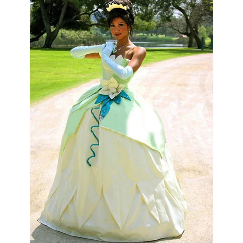 Princess Tiana Dress Cosplay costume Carnival 11