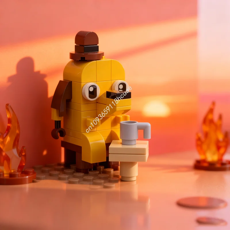 106 قطعة MOC هذا جيد ميمي المطهر نموذج اللبنات العمارة تجميع لتقوم بها بنفسك لعبة فكرة إبداعية هدية الكريسماس التعليم #1