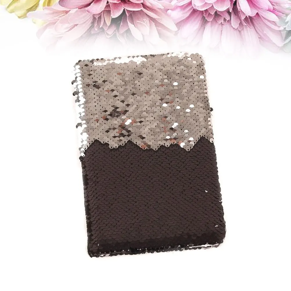 

A5 Sequin Notebook with Thick Sparkling Cover for Diary Journal Travel Notes Daily Planning and Personalized Gift Idea Black