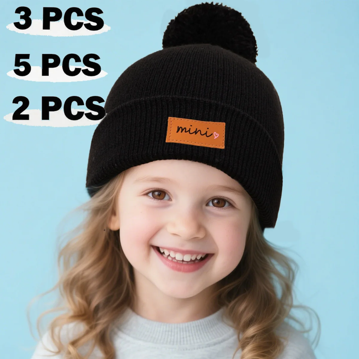 

1шт/2шт вязаные шапки для зимних девочек, шапки для мальчиков и детей, обеспечивающие тепло и защита от ветра зимой.