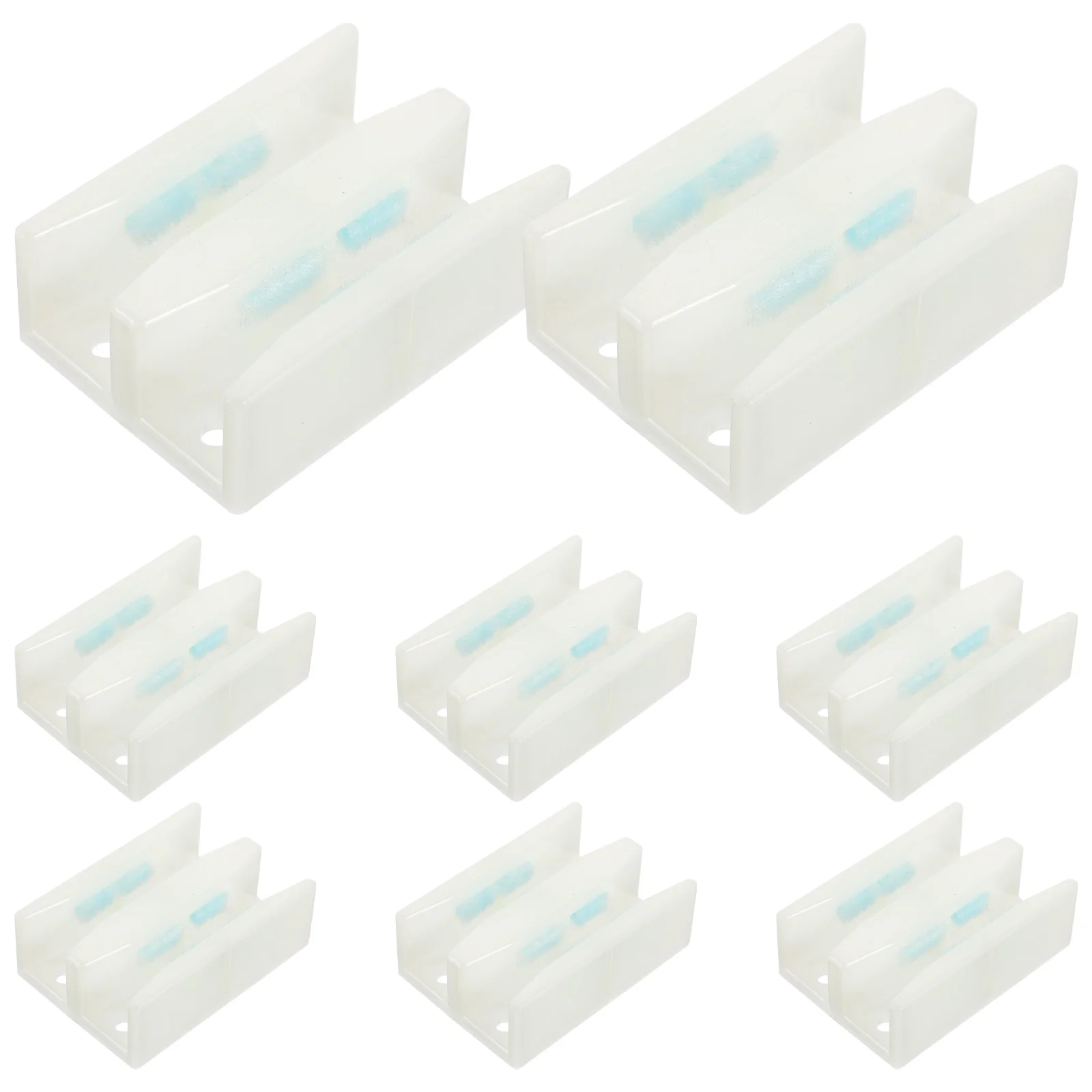 8 Pcs Rieles Para Puertas Corredizas Shower Door Barn Stay Roller Closet Plastic Floor Guide