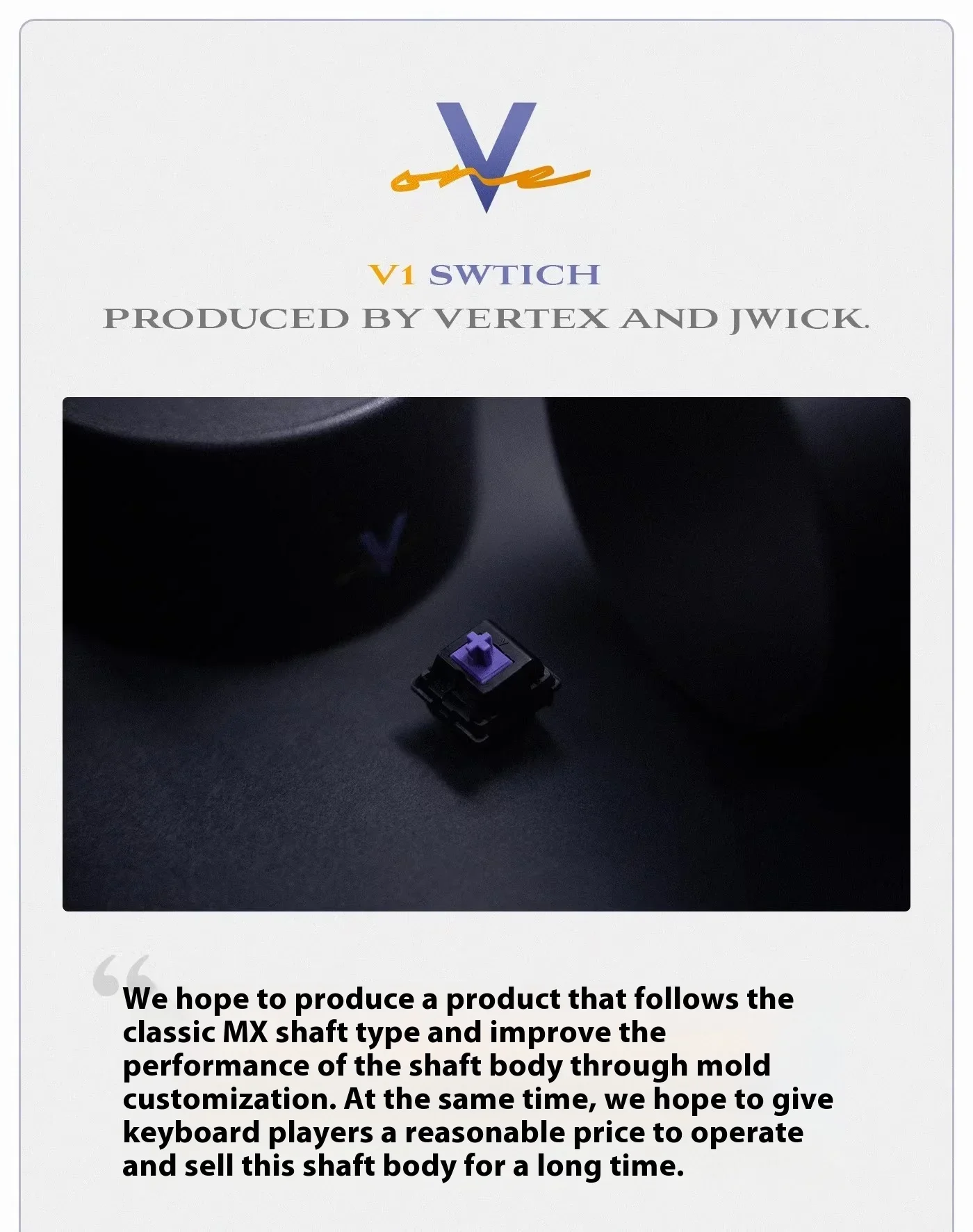 Vertex Studio V1 Linear Switches For Mechanical Keyboard Factory Lubed Jwick 70/90/110 Pcs Axis Pc Gamer Accessories