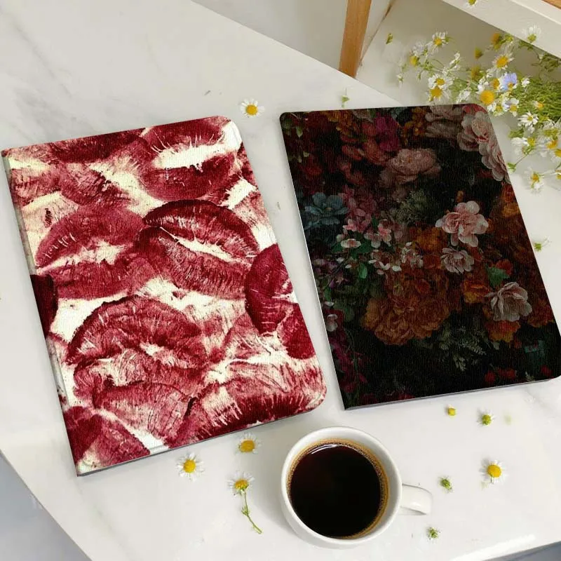 

Red Lips Print Cloth Tablet Case For Huawei Honor MatePad MediaPad Air 5 6 7 11 V6 V7 V8 V9 X9 X8 T10 T10s C5e T5 Gift