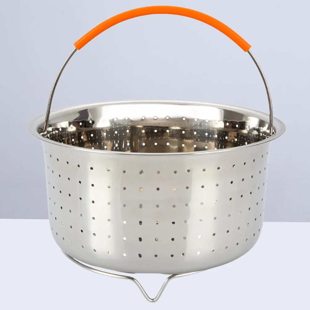 21 5X125CM Steamer for Cooking Cooker Pot Wok Basket Stainless Steel Rice Fruit Cleaning Pressure Household