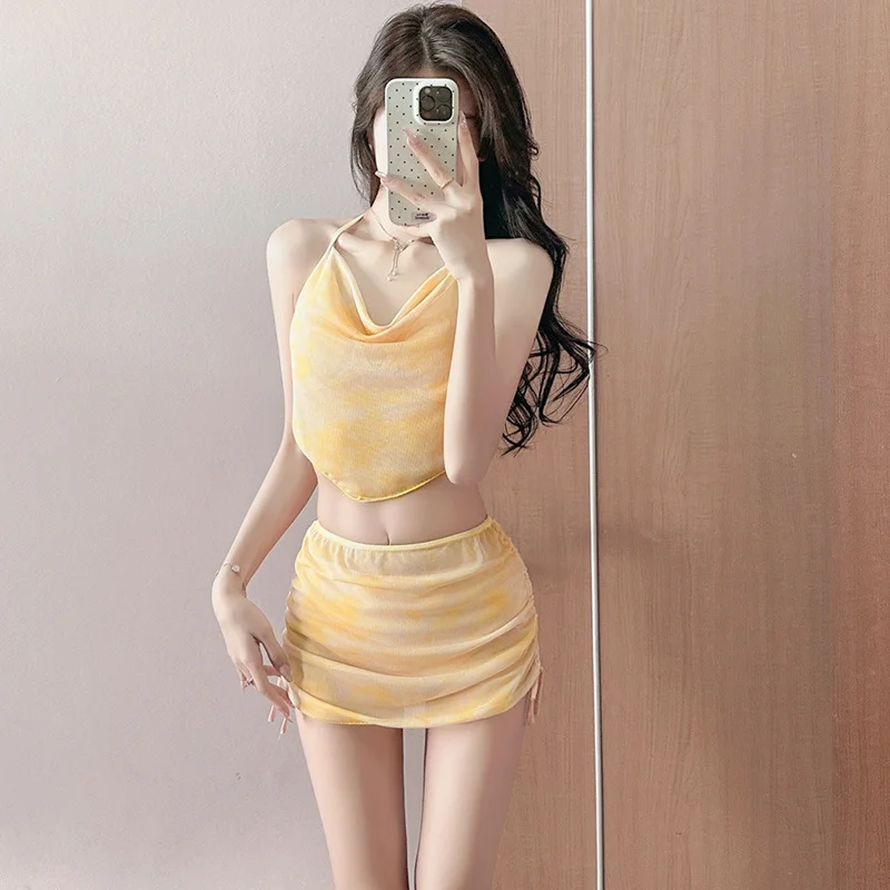 

Sexy Bikini Swimsuit 2025 New Sle Tee-Piece Set Beach Vaion Hot Spring Bathing Slimming Cover up Women's Swimwear