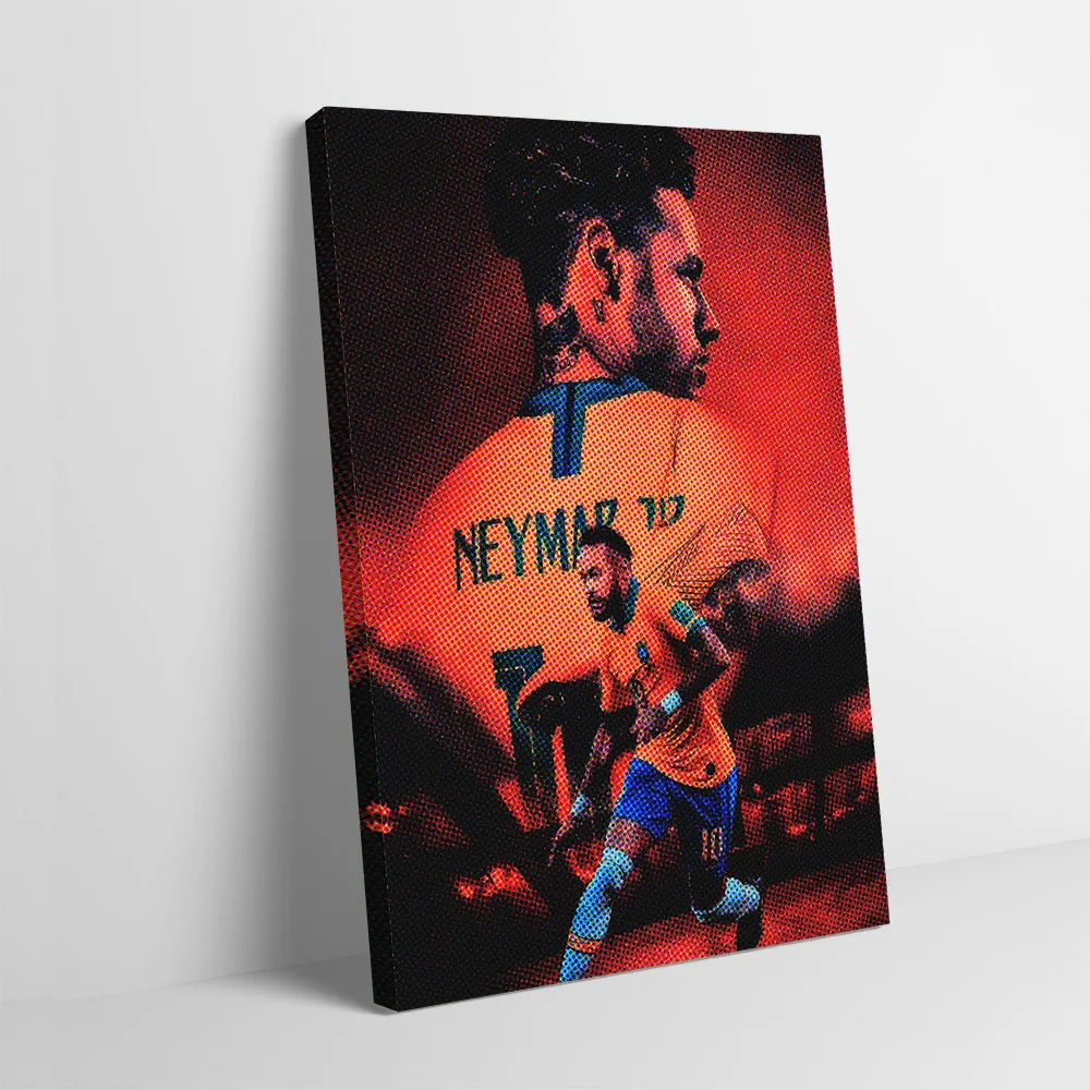 Neymar Jr. Soccer Printing Poster Custom Pictures Wall Art Canvas Painting Gift for Home and Decoration Room Decorations Mural