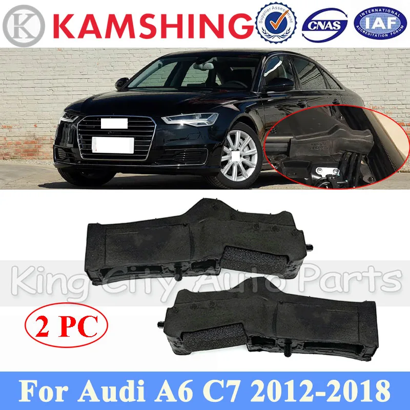 CAPQX 2PC Engine Hood Rear Corner Seal Block For Audi A6 C7 2012-2018 Engine Hood Bonnet Foam Sponge Plug 4G0823721 4G0823722