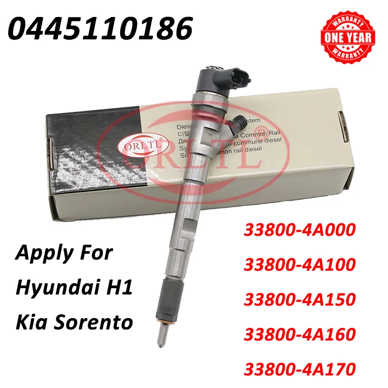 0445110186 0445110729 0445110730 حاقن وقود الديزل فوهة 33800-4A100 لشركة هيونداي H1 ستاركس كيا سورينتو 2.5 CRDi