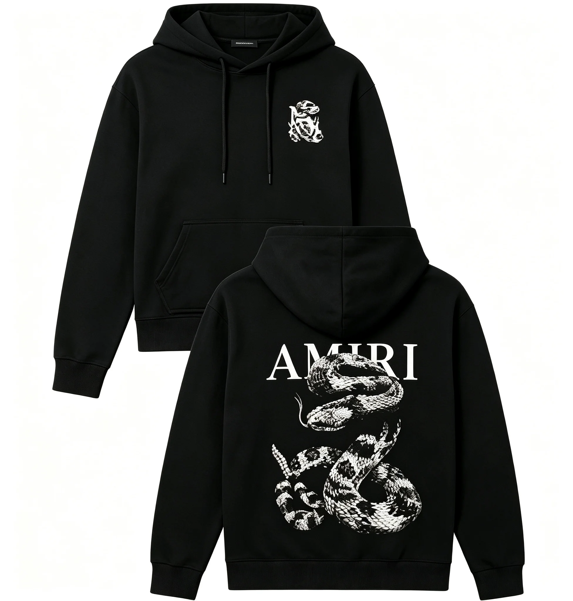 Winter Clothing Wholesale - Snake Graphic Loose hoodies Light Luxury