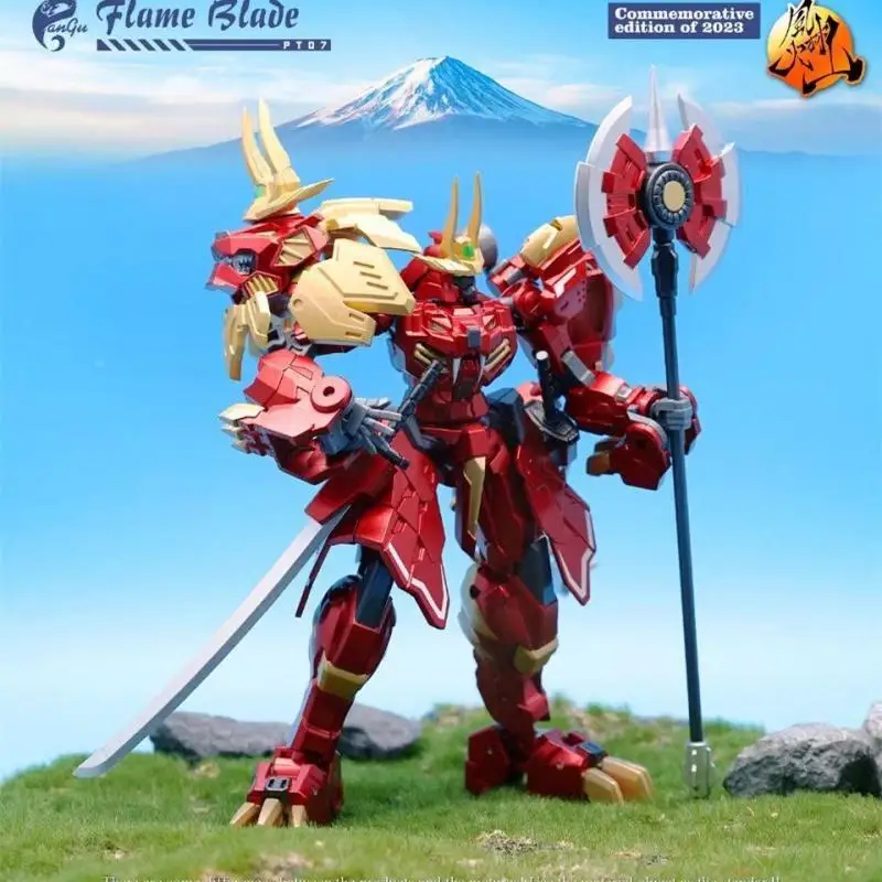 

In Stock Transformers Pangu Model Toys Pt07 Pt-07 Flame Blade Red Lion Finished Mecha Action Figure Toys Anime Figure