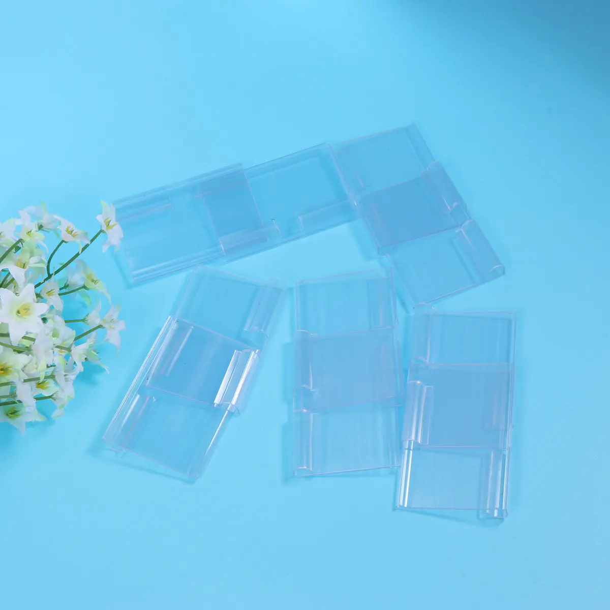 50pcs Price Tags 40X60Mm Transparent Pvc Plastic For Supermarket Shop Retail Store Durable Clear Label Holder Tabletop