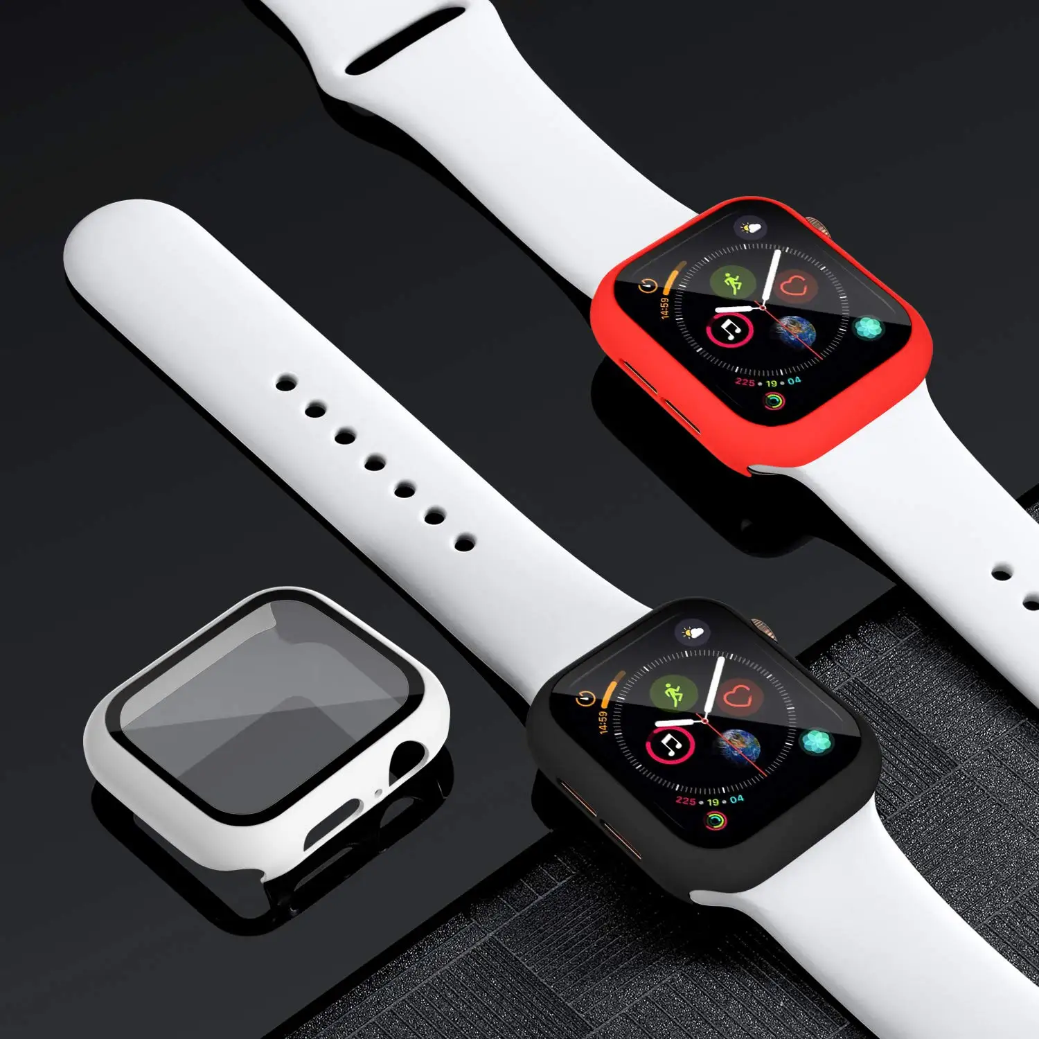 Glass+Cover For Apple Watch Accessories 44mm 41mm 45mm 38/40/42 mm Bumper+Screen Protector Apple watch Case serie 8 9 4 5 6 SE 7