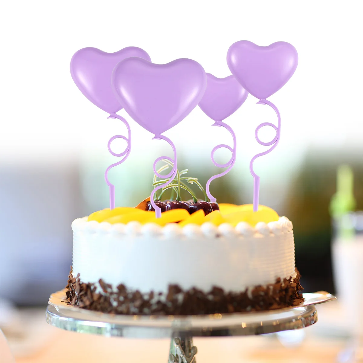 

24Pcs Creative Cake Toppers Heart Design Fruit Picks Eco Friendly Durable Cupcake Sticks 125 Cake Topper Cupcake Sticks