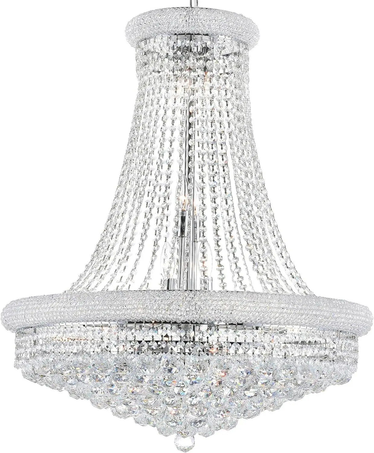 

Lighting Empire Light Down Chandelier with Chrome Finish Fom crystal chandelier