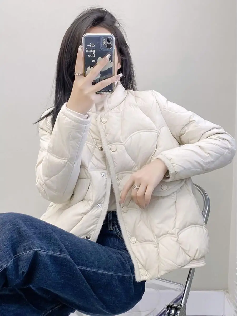 

Women's down Jaet 2025 New Autumn Winter Lightweight Ele Korean Sle Faionable Outerwear Coat Cleanfit Regular Fit