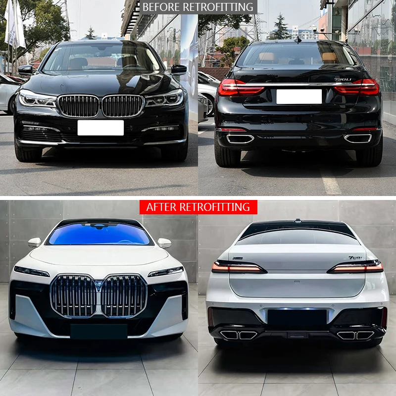 Classic Car Restomod Body Kits2016-2022 G12 Car Modification 2023 G70 760M Body Kit Upgrade Front Bumper Headlights Hood Bumper