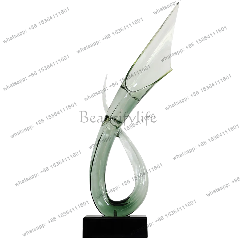 

Living room aisle partition transparent resin ornament model room abstract sculpture floor soft decoration