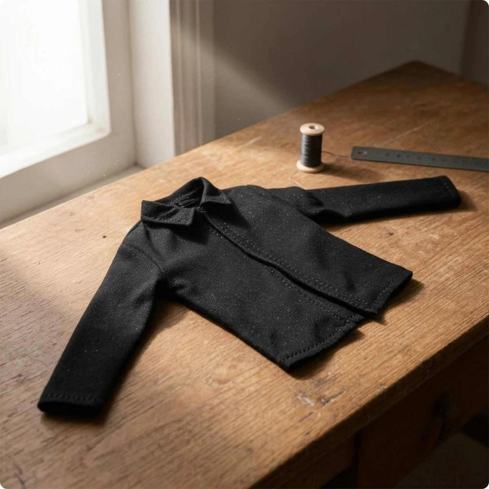 BJD Doll Shirt Tailored Button-up Doll Shirt Miniature Fashion Long Sleeves