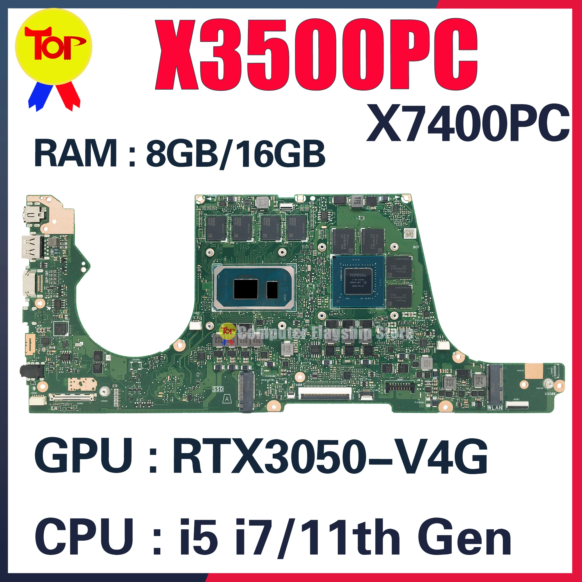 Imagem -01 - Kefu-placa-mãe do Portátil Mainboard N7600pc X7600pc X3500pc X3500pa X3500ph V3500p X3400pc X3400pa K3500pc X3400ph