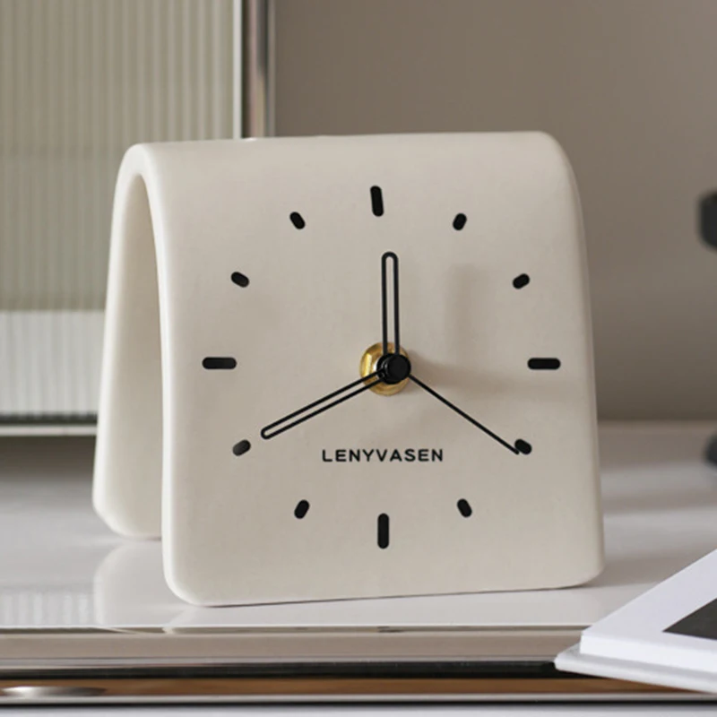 

Desktop Clock Nordic Interior Silent Table Clock Living Room Decorative Clocks Luxury Modern Tables Accessories Godinnik