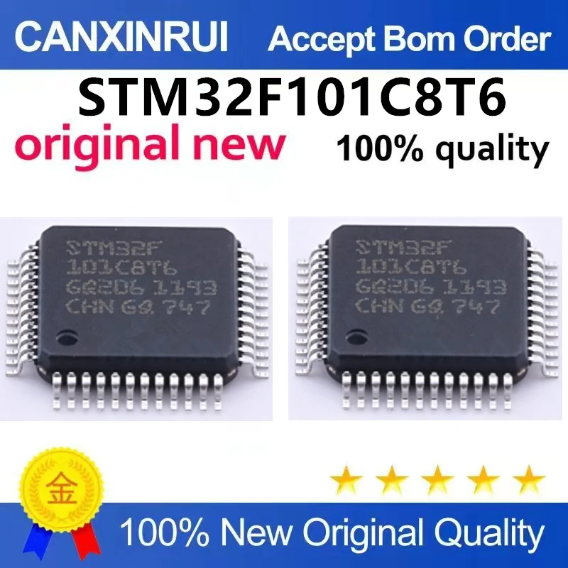 (5-100pieces)Original genuine STM32F101C8T6 LQFP-48 ARM Cortex-M3 32-bit microcontroller MCU