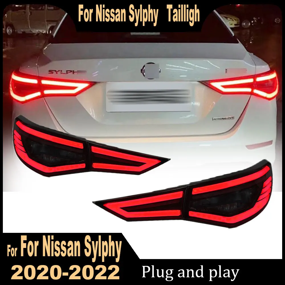 日産シルフィ2020 2021 2022 2023用LEDテールライト,車の改造,組み立てアクセサリー,プラグアンドプレイ