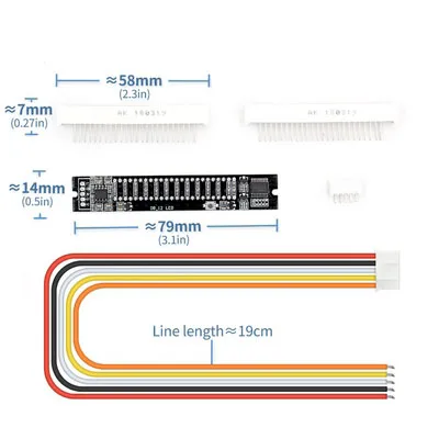 12 Bit Dual Channel Audio LED Indicator Light Adjustable Light Speed LED Music Level Light 7-12V Indicator Module DIY Electronic