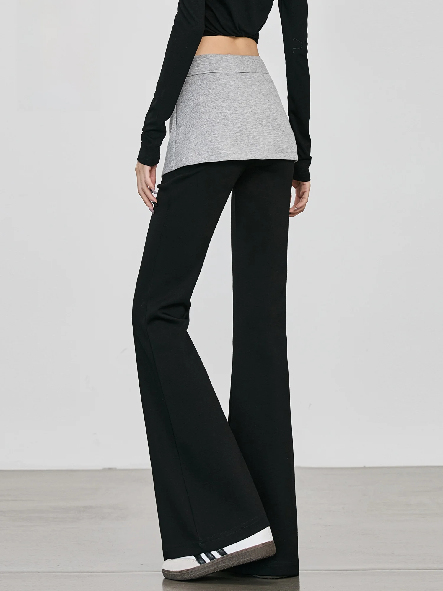 الأمريكية Sle منخفضة الخصر جرس بوت سراويل تقليدية المرأة مثير شيك اليوغا السراويل Bla مايكرو متوهج بنطلون بواسطة itCHOCOOLATE