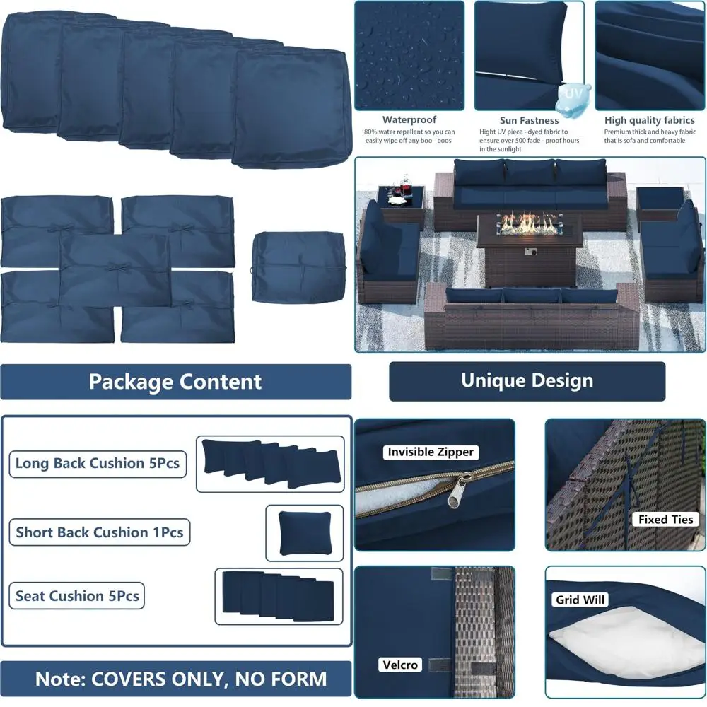 

durable outdoor furniture cushion covers, weatherproof sofa seat slipcovers