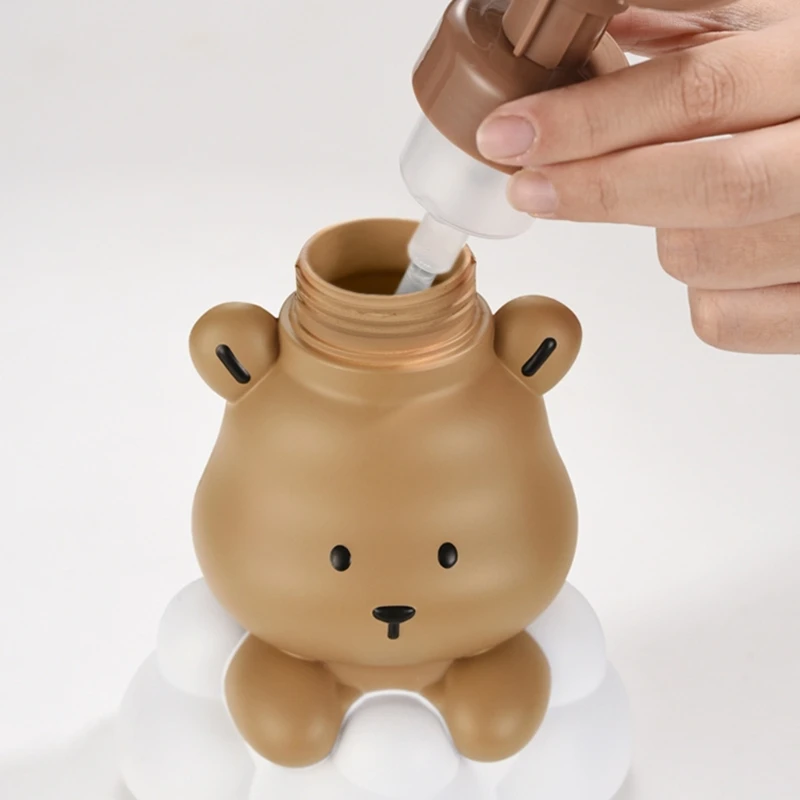 Bear Foam Making Bottle, Foam Dispenser for Bathroom Hand Sanitizers and Shampoo Dispensing Container