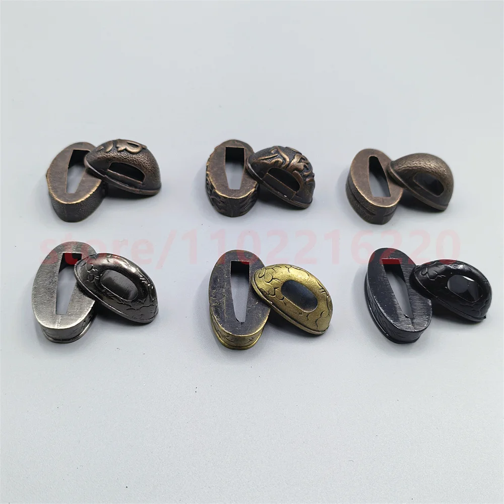 

Very Nice Japanese Sword Parts Alloy Fuchi Kashira For Real Japan Samurai Katana Sword Wakizashi Tanto Tsuka Handle Hilt Fitting