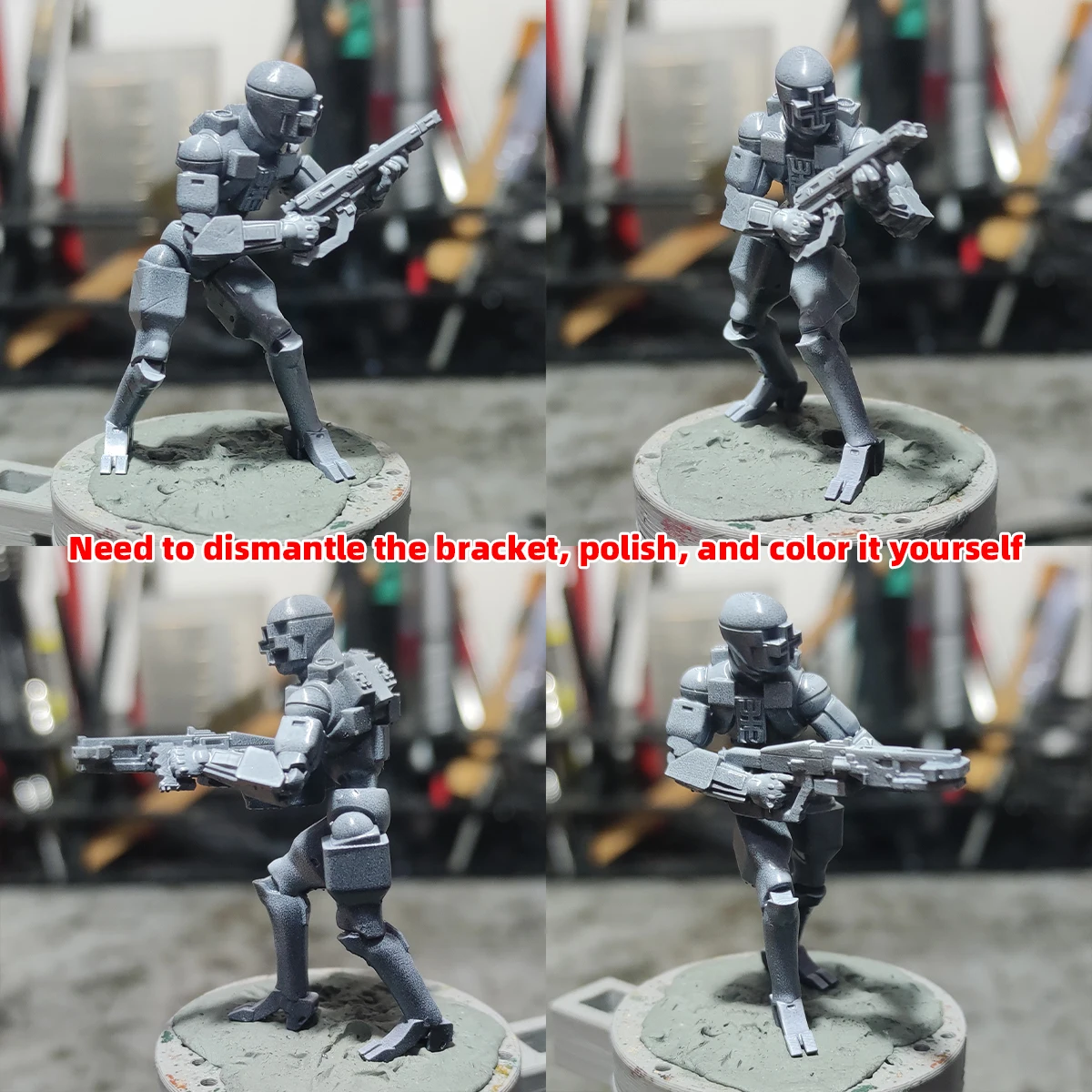 1/35 1/48 1/72 Maßstab Modellbausatz 3D Harz Miniatur-Soldatenfiguren Diorama Unbemalt SciFi Zyklop-Roboter-Gruppe DIY – Detail 4