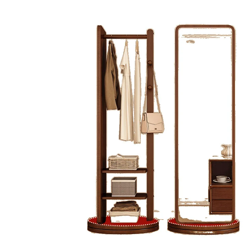 مرآة كاملة الطول، مرآة قابلة للدوران، خزانة مرآة من الأرض إلى السقف، لا تشغل منطقة معطفًا قابل للإزالة #5