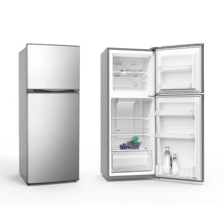 

208L Double Door White Silver Color Top Freezer Fridge/Refrigerator