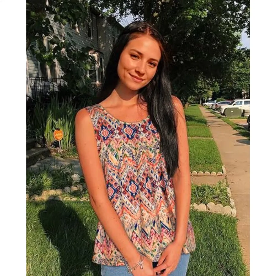 CHICGAL レディース サマー タンク トップ スリーブル T シャツ カジュアル ルーズ フィット チュニック ブラウス