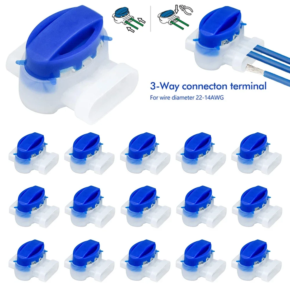 30-10PC 3 pin 314 Connectors Robotic Lawn Mower Connectors for Gardena/Husqvarna/Worx/Robomow Lawnmower Electric Cable Terminal