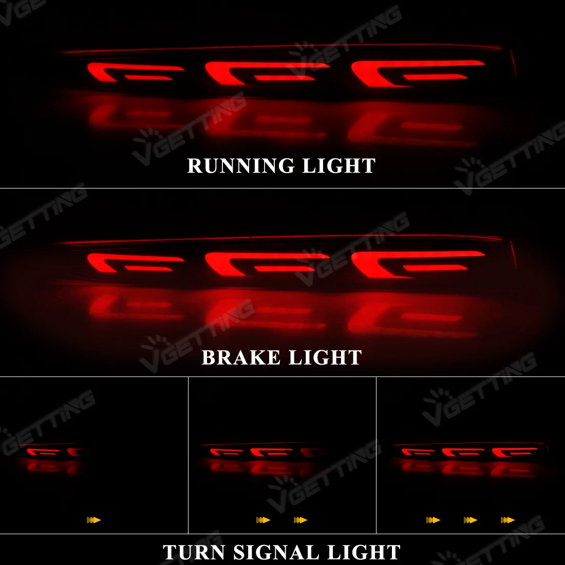 For Hyundai Accent Solaris Verna 2017 2018 2019 LED Car Rear Bumper Reflector Lights Dynamic Turn Signal Driving Brake Lamps