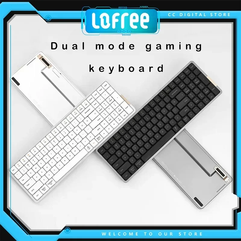 LOFREE Flow Thin Wireles Mechanical Keyboard 100 Key Bluetooth Joint 2 Mode Gaming Keyboard  Gaming Office Gamer Laptop Keyboard