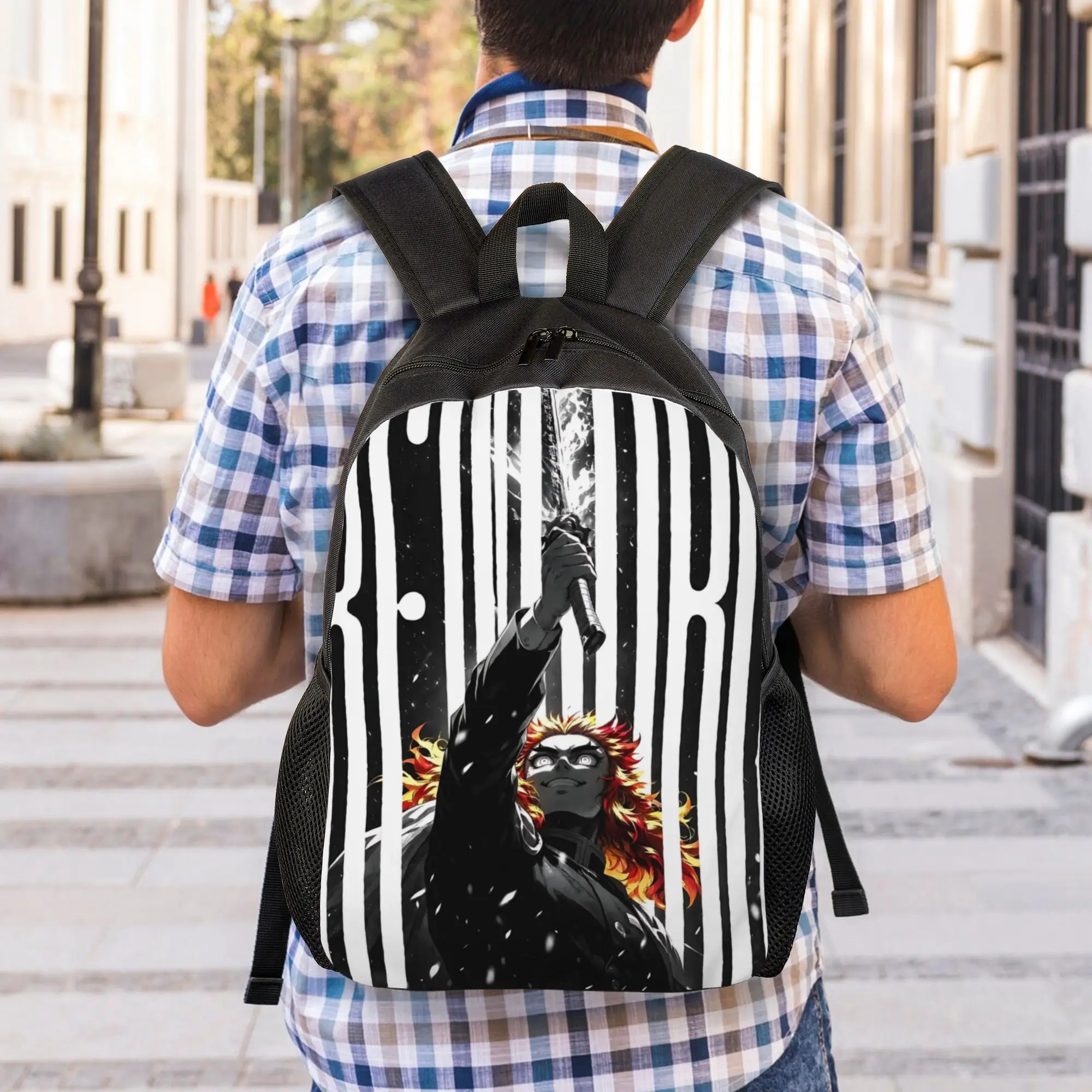 Fashion Halloween Demon Slayer Backpacks Its Bag  mochila Journey Zipper Closure Rucksack