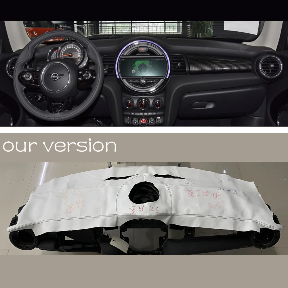 

Чехол на приборную панель автомобиля из алькантары для BMW MINI 2014-2019, подушка с тенером, ковры, аксессуары, автомобильный Стайлинг