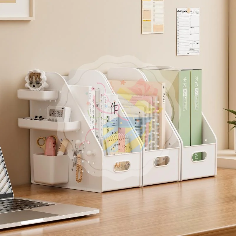 Desk File Organizer with Innovative Design and Removable Storage for Office