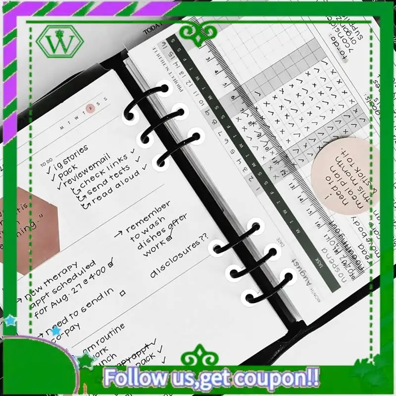 Reliable-2500 Pcs Self-Adhesive Paper Hole Reinforcements-1/4
