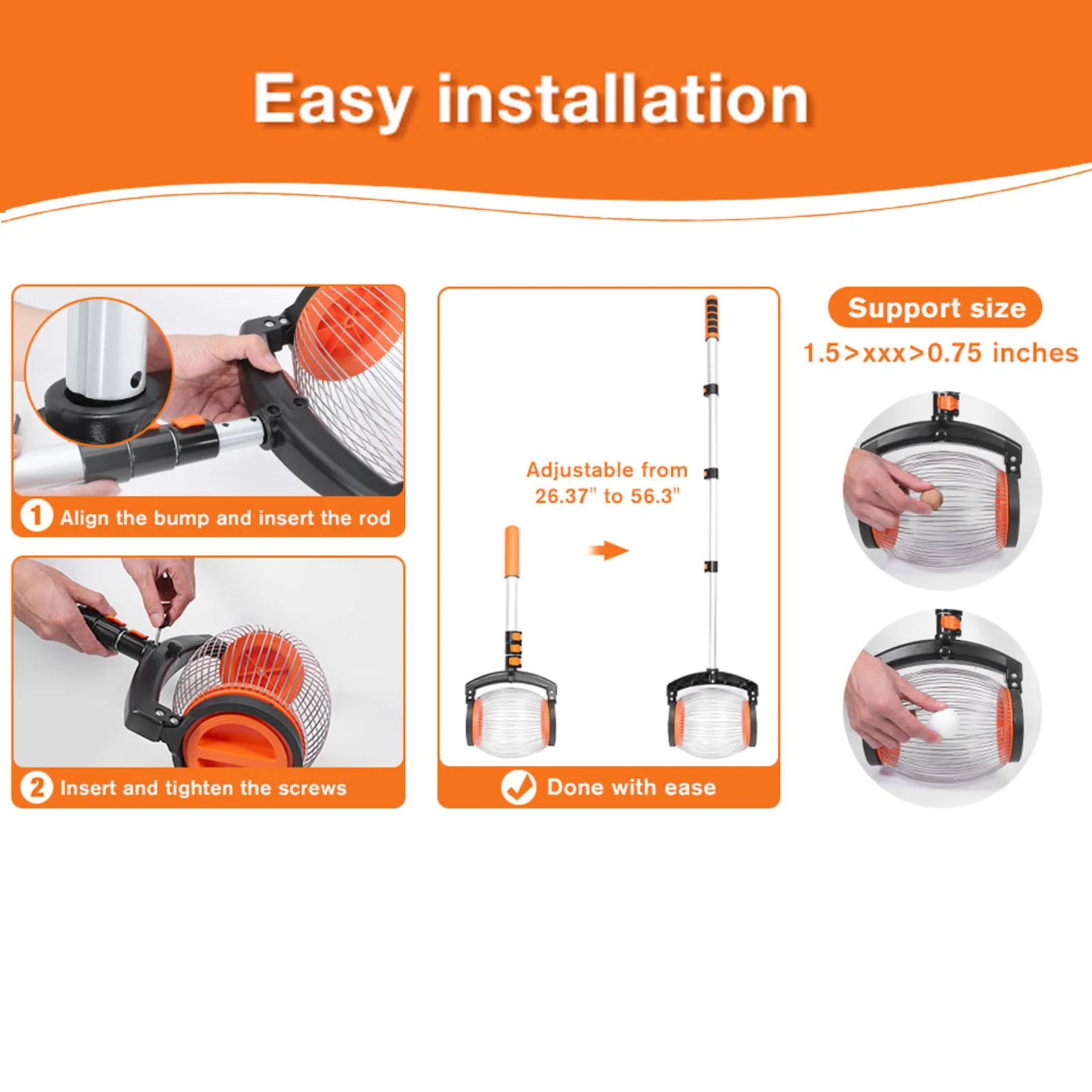 أداة تجميع الجوز حديقة المتداول الجوز جمع تلسكوبي متعدد الوظائف منتقي الجوز الأسطوانة العلوية للبقان والجوز في الهواء الطلق