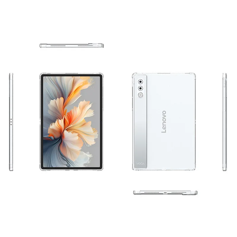 Para lenovo yoga pad pro ai 12.7 2024 caso claro tpu escudo traseiro para lenovo yoga pad pro ai 4 sacos de ar capa à prova de choque