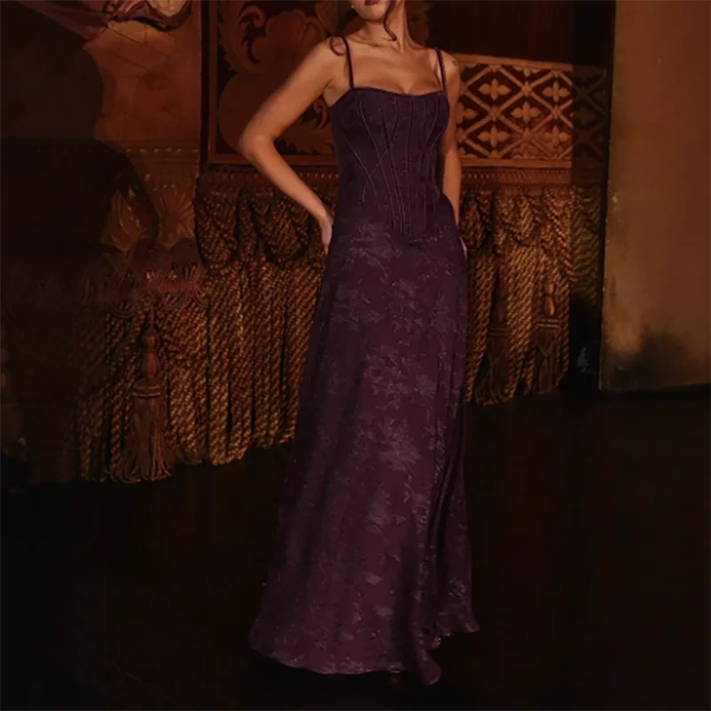 

Элегантное Вечернее Платье с Высокой Талией, Плиссированное, Без Рукавов, на Бретельках, с Кружевной Вышивкой, Новинка Весны