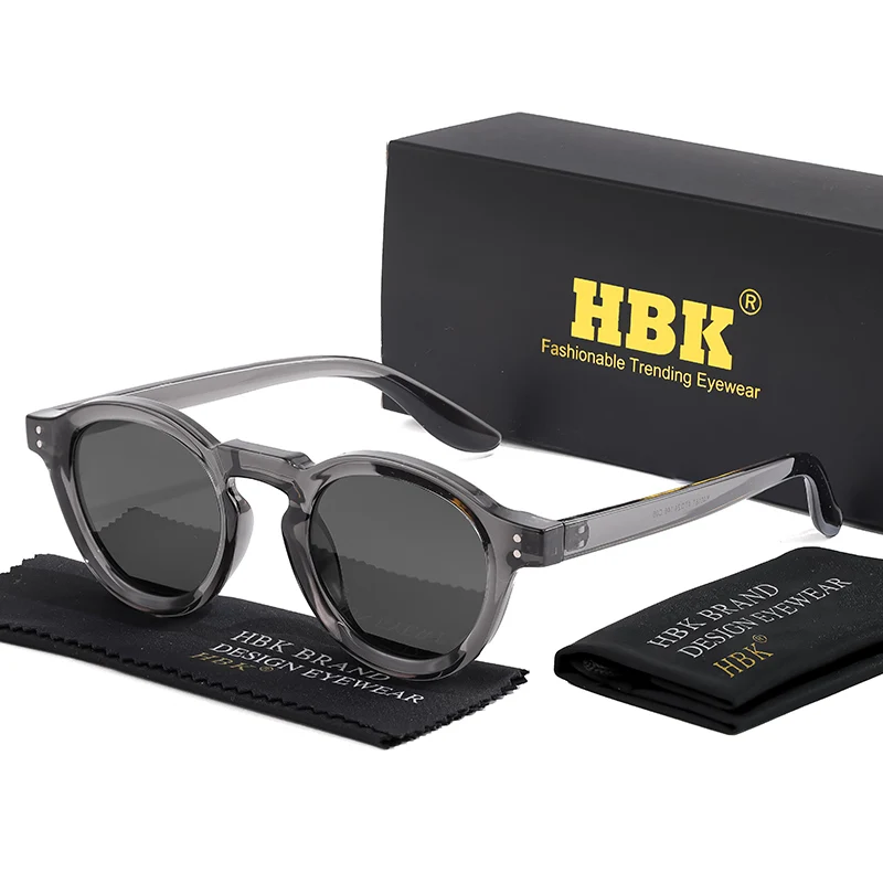 HBK Mode Polarisierte Sonnenbrille Männer Retro TR90 Hochwertige TAC Linsen Runde Sonnenbrille Frauen Fahren Angeln Brillen Reisen – Detail 11